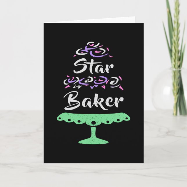 Tarjeta Baker Baking Panadería Tartas de pan Idea de regal (Anverso)
