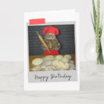 Tarjeta Baker Cat Funny Birday Card<br><div class="desc">¡Brilla el cumpleaños de cualquier amante de los gatos con este maravilloso y divertido diseño felino!</div>