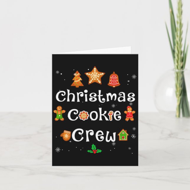 Tarjeta Bakers Christmas Cookie Crew Family Baking Team Ho (Anverso)