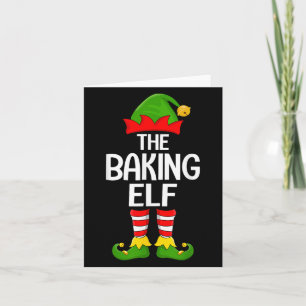 Tarjeta Baking Elf Xmas Familia Coincidencia Elf Squad Chr