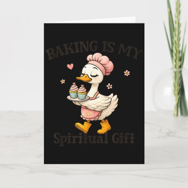 Tarjeta Baking Is My Sritual Gift Baking Humor Kitchen Pas (Anverso)