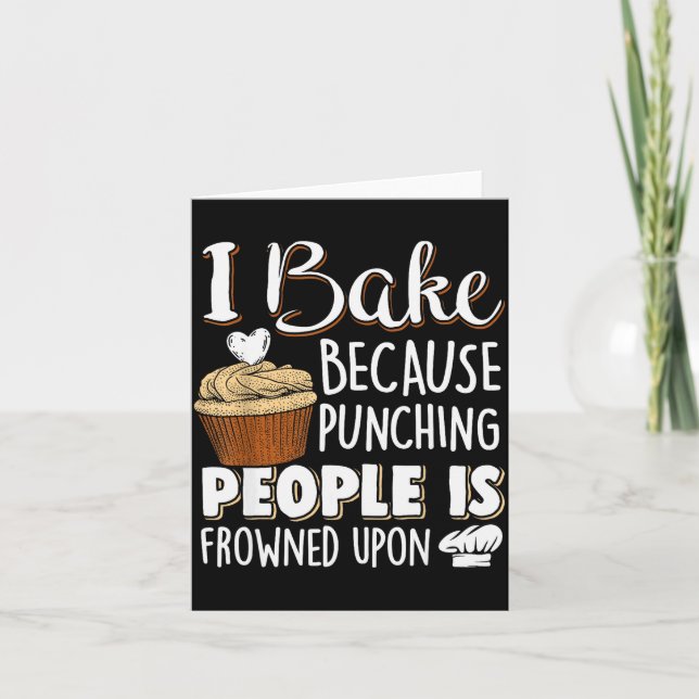 Tarjeta Baking Lover Punching People - Baker &amp; Cupcake (Anverso)