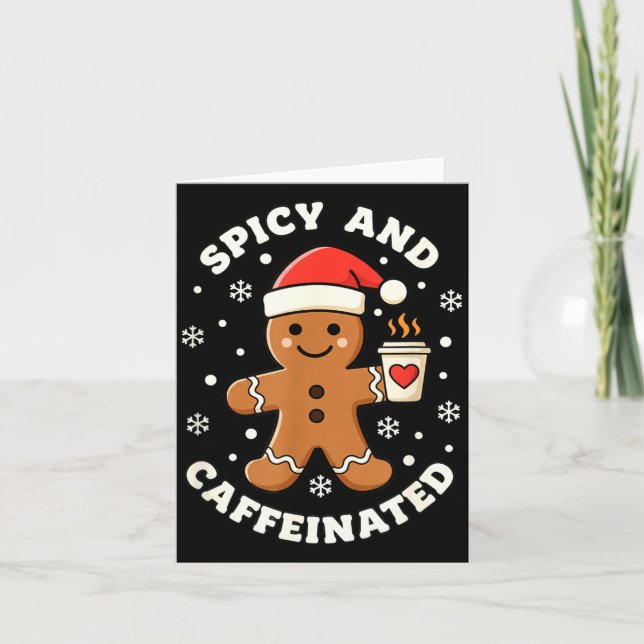 Tarjeta Baking Scy And Caffeinated Gingerbread Coffee Chri (Anverso)