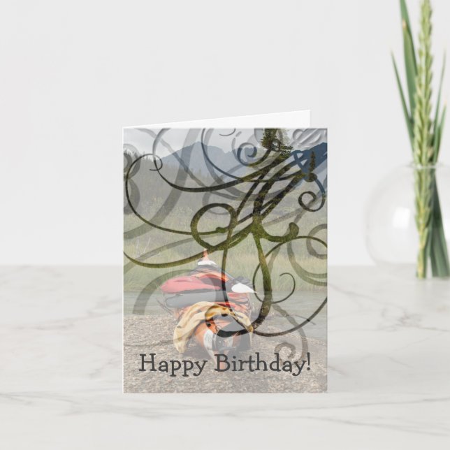 Tarjeta Balance de Kayak; cumpleaños feliz (Anverso)