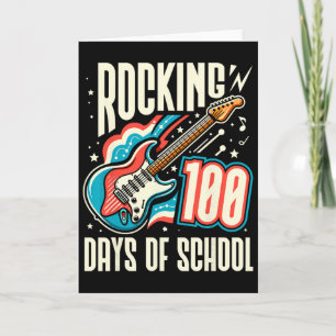 Tarjeta Balanceando 100 Días De Escuela Retro 100º Día De