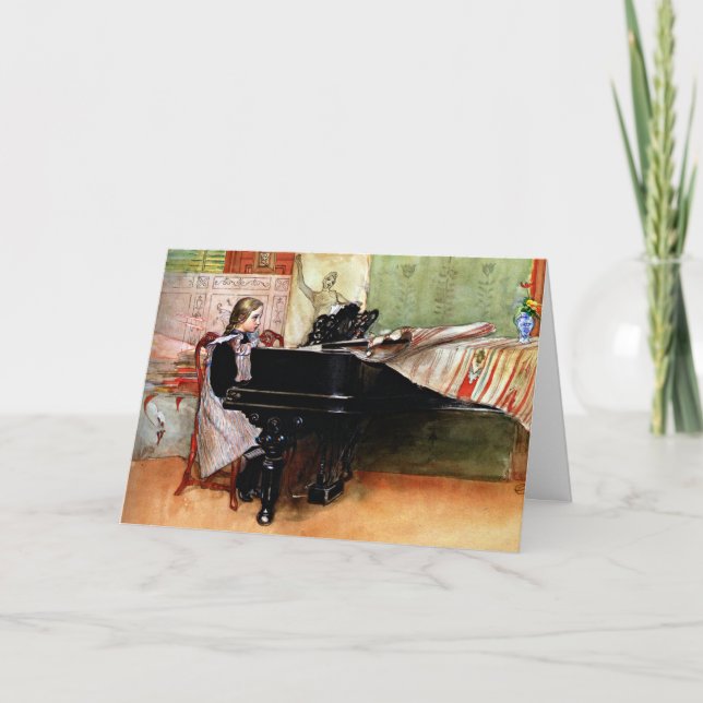 Tarjeta Balas de juego, pintura de Carl Larsson (Anverso)