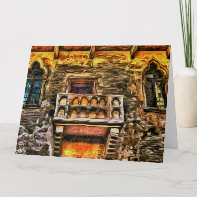 Tarjeta Balcony Verona Van Gogh de Julieta (Anverso)