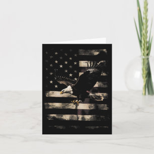 Tarjeta Bald Eagle 4 De Julio Pabellón Patriótico Bandera 
