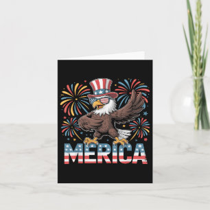 Tarjeta Bald Eagle Bailando ‘américa Tee Funny Patriótico 
