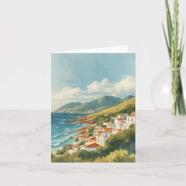 Tarjeta Balearic Islands Vintage French Riviera Travel (Anverso)