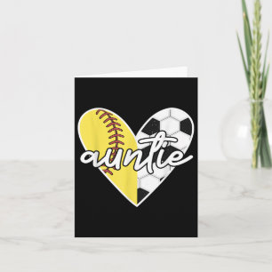 Tarjeta Ball Auntie Softball Soccer Mama Player