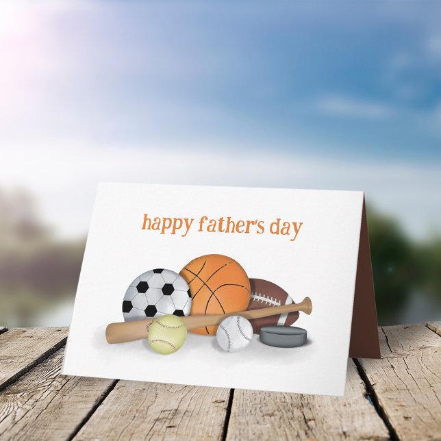 Tarjeta Ball deportivo lindo simple para el padre, ventila (Subido por el creador)