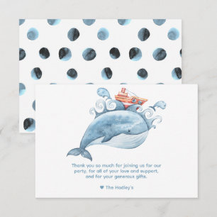 Tarjeta Ballena Azul Adorable Gracias