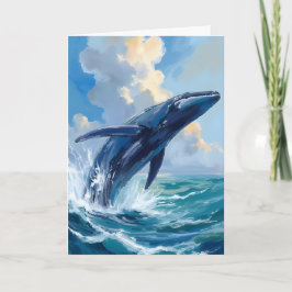 Tarjeta Ballena Azul Animal Oceánico