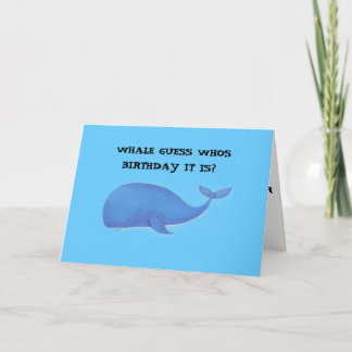 Tarjeta ¿ballena, CUMPLEAÑOS de la CONJETURA WHOS de la