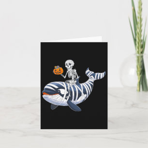 Tarjeta Ballena de caramelo de Halloween de orca de momia