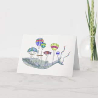 Tarjeta Ballena en vuelo