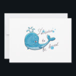 Tarjeta Ballena linda - Merezco ser amada<br><div class="desc">Una ilustración de una ballena linda con un mensaje positivo sobre el amor propio.</div>