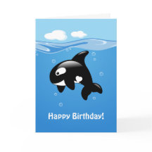 Ballena Orca Feliz cumpleaños