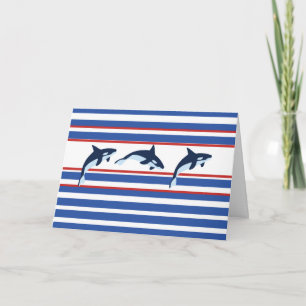 Tarjeta Ballenas de un buen cumpleaños