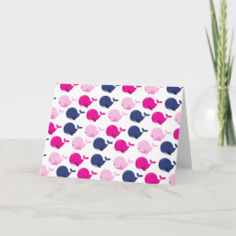 Tarjeta Ballenas, Patrón De Ballenas, Animales Marinos