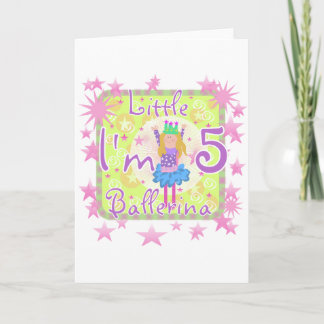 Tarjeta Ballerina 5 camisetas de cumpleaños y regalos