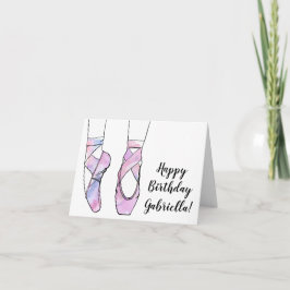 Tarjeta Ballerina Ballet Birthday Party