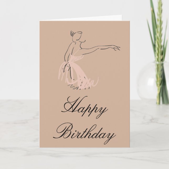 Tarjeta Ballerina Birthday (Anverso)