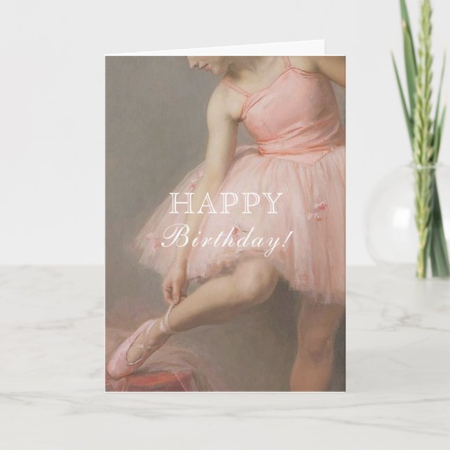 Tarjeta Ballerina Birthday (Anverso)