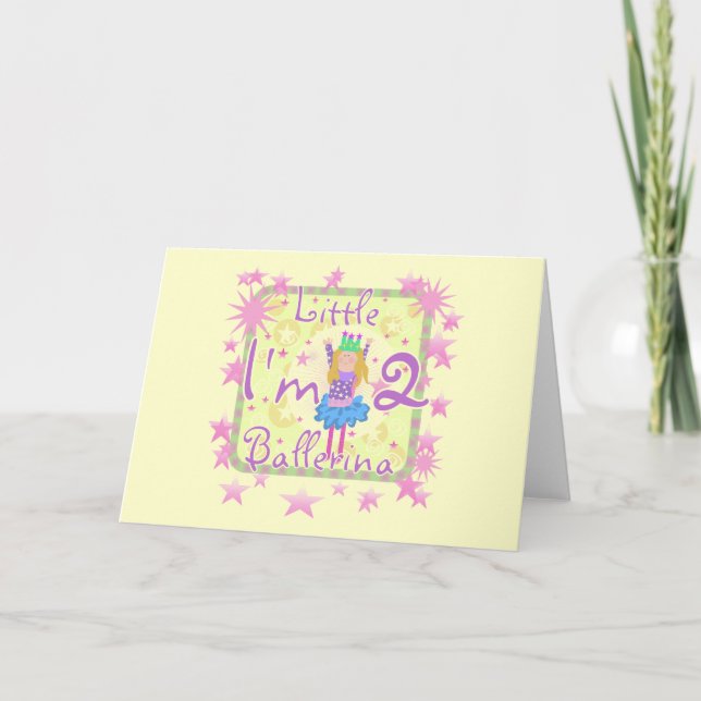 Tarjeta Ballerina camisetas y regalos de cumpleaños (Anverso)
