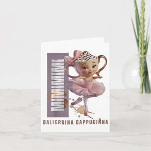 Tarjeta Ballerina Cappuccino Italiano Brainrot Meme Humor 