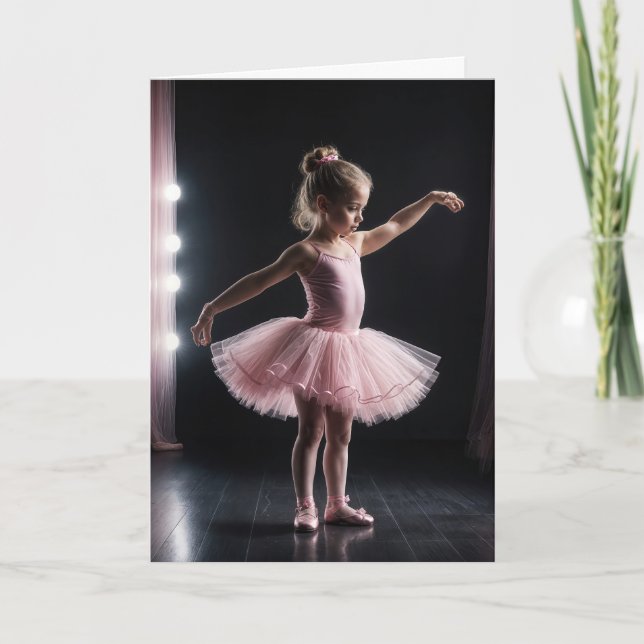 Tarjeta Ballerina Cumpleaños Para Nieta (Anverso)