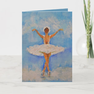 Tarjeta Ballerina en blanco