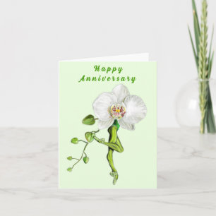Tarjeta Ballerina Orchid Ballet Bailarina Aniversario