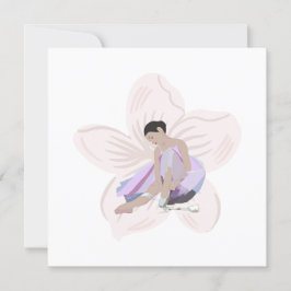 Tarjeta Ballerina y Flor