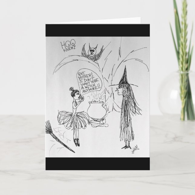 Tarjeta Ballerina Ya No Es Un Saludo Bruto De Halloween (Anverso)