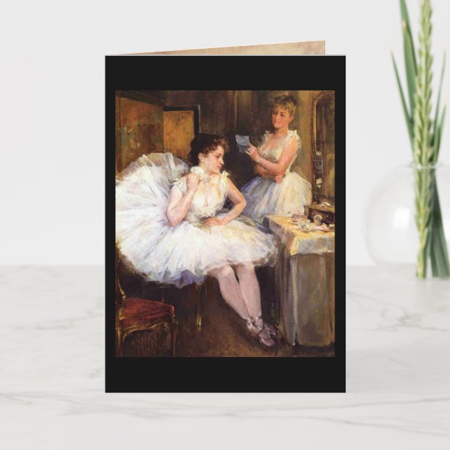 Tarjeta Ballet Ballerina Vintage Card (Anverso)