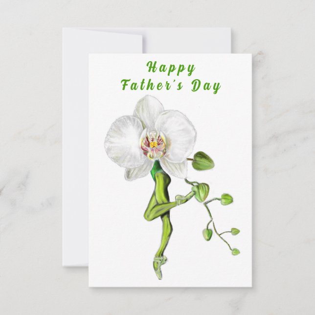 Tarjeta Ballet de bailarina de ballet de Ballerina Orchid  (Anverso)
