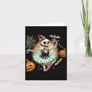 Tarjeta Ballet de halloween bailando bailarina
