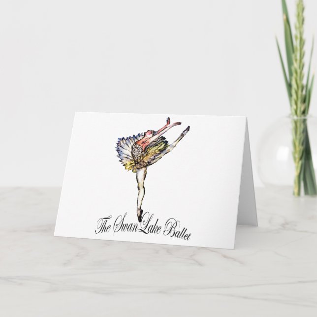 Tarjeta ¡Ballet original del lago swan por Latidaballet! (Anverso)
