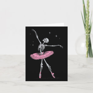 Tarjeta Ballet Skeleton Halloween Disstume Funny Skull