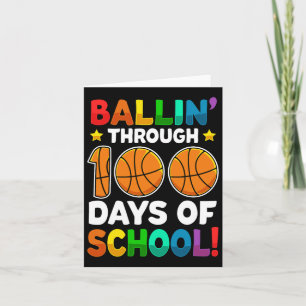Tarjeta Ballin' A 100 Días De Básquetbol Escolar Para