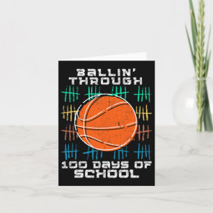 Tarjeta Ballin a través de 100 días de escuela 100.ª más i