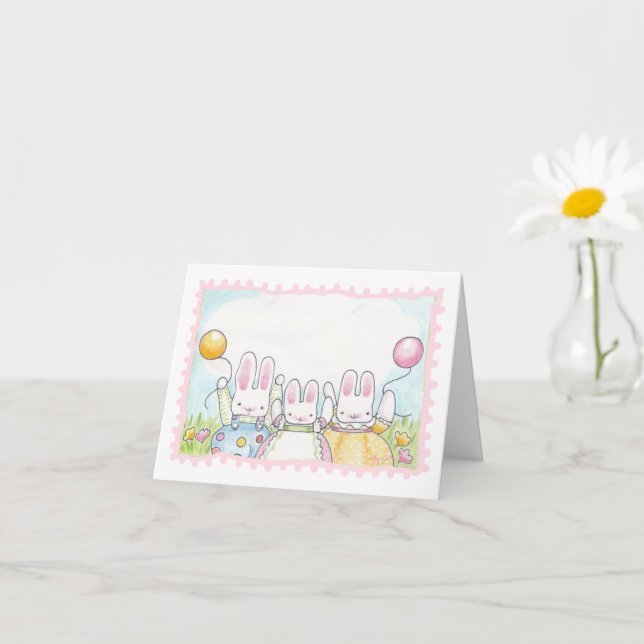 Tarjeta Ballon Bunny Birthday Card (Planta pequeña)