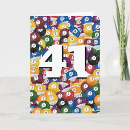 Tarjeta Balls Billiard De Cumpleaños 41