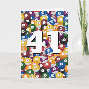 Tarjeta Balls Billiard De Cumpleaños 41