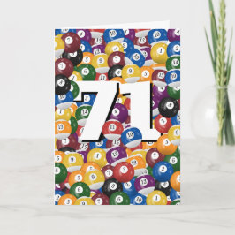 Tarjeta Balls Billiard De Cumpleaños 71