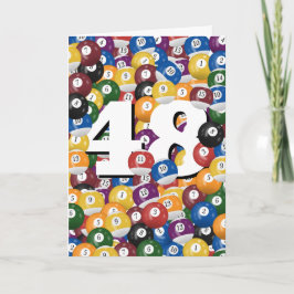 Tarjeta Balls Billiard De Cumpleaños Para El 48º Cumpleaño