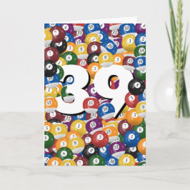 Tarjeta Balls De Billiard De Cumpleaños 39