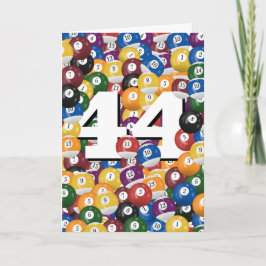 Tarjeta Balls De Billiard De Cumpleaños 44